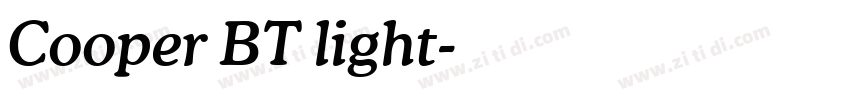Cooper BT light字体转换